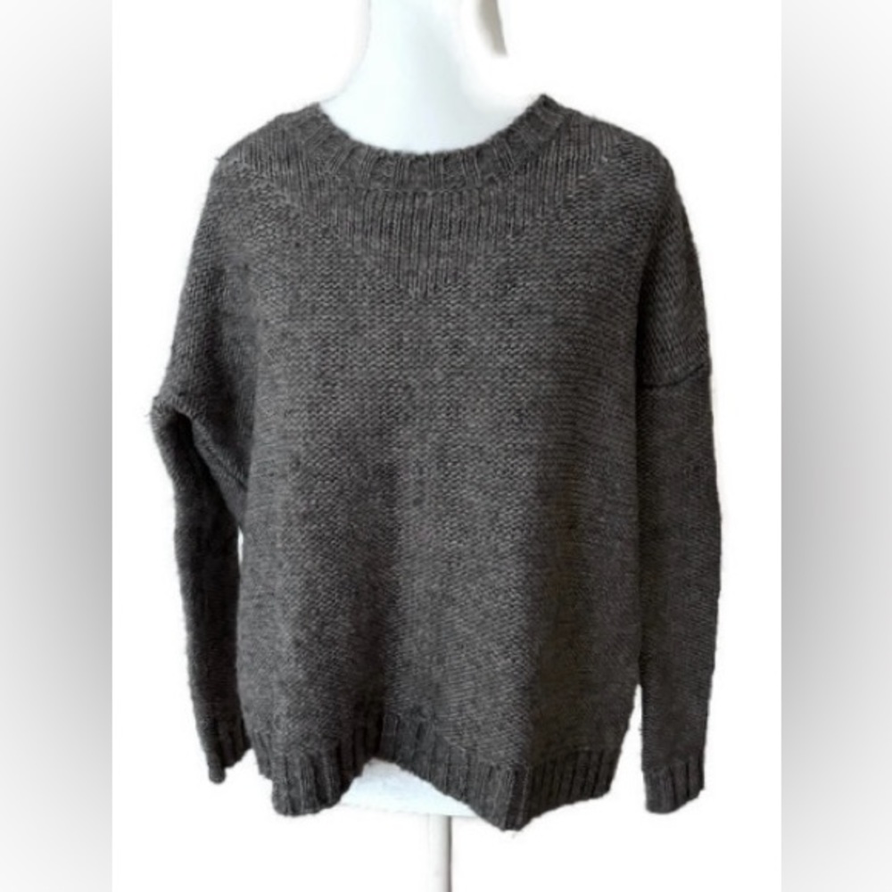 Madewell Beige Grey Brown “Greige” Wool Blend Crewneck Sweater Women’s ExtrSmall